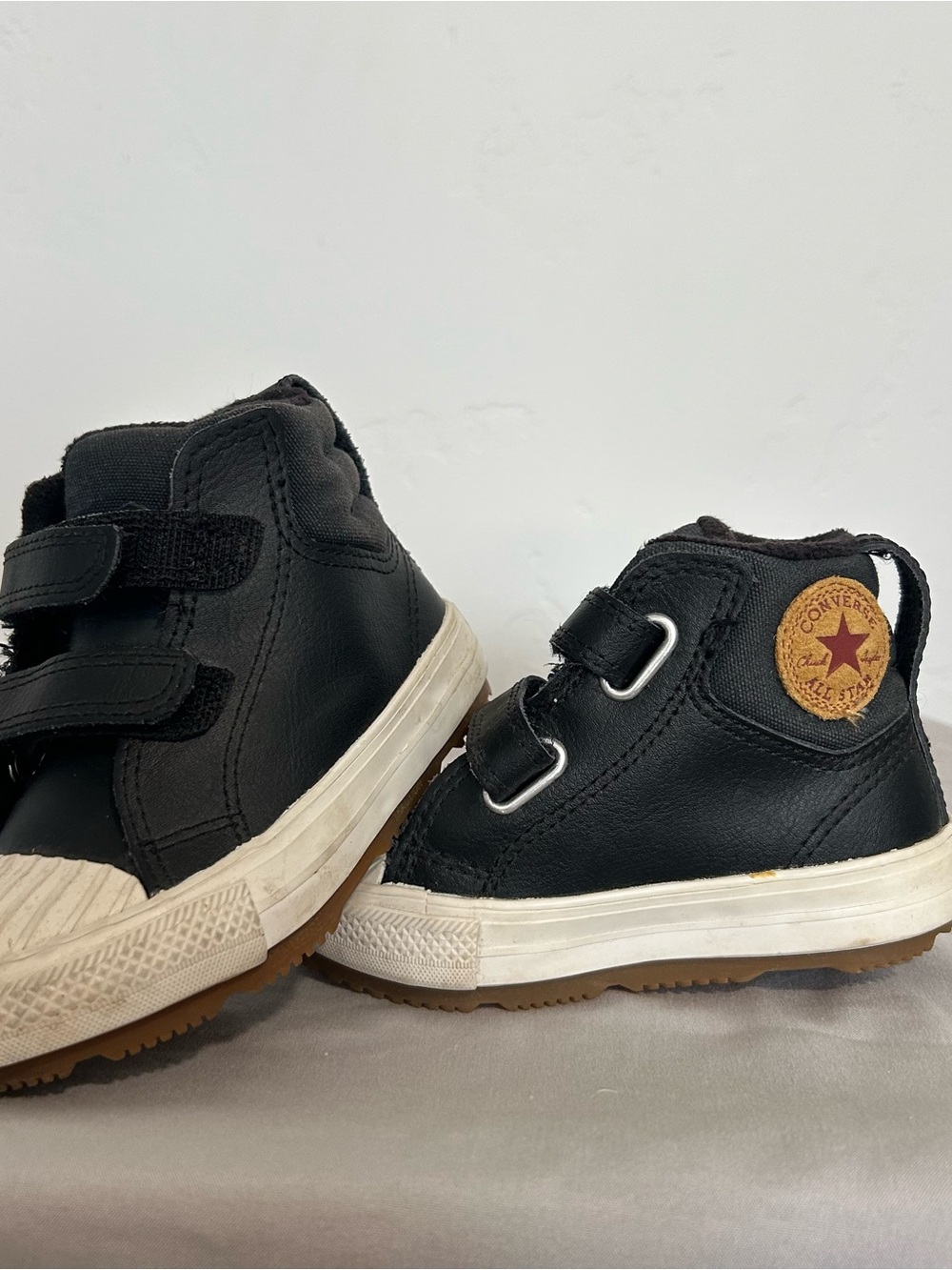 Converse Kids Black High-Top Velcro Sneakers Chuck Taylor